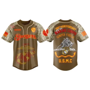 Milwaukee Brewers x US Marine Corps 250th Birthday 3D Baseball Jersey Limited 2026 Custom Your Name