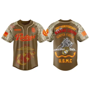 San Diego Padres x US Marine Corps 250th Birthday 3D Baseball Jersey Limited 2026 Custom Your Name