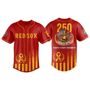 Boston Red Sox x US Marine Corps 250th Birthday Tribute 3D Baseball Jersey Limited 2026