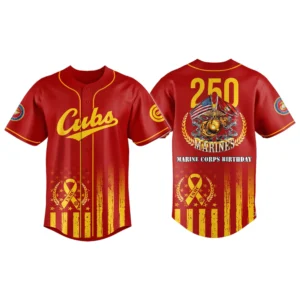 Chicago Cubs x US Marine Corps 250th Birthday Tribute 3D Baseball Jersey Limited 2026