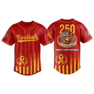 St. Louis Cardinals x US Marine Corps 250th Birthday Tribute 3D Baseball Jersey Limited 2026