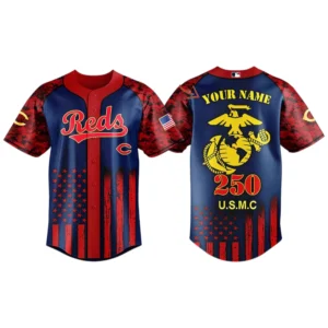 Cincinnati Reds x USMC 250th Birthday 3D Baseball Jersey Limited 2026 Custom Your Name