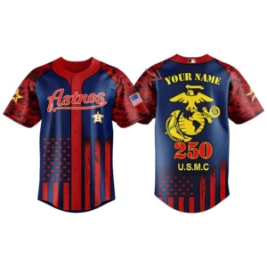Houston Astros x USMC 250th Birthday 3D Baseball Jersey Limited 2026 Custom Your Name