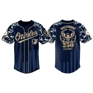 Baltimore Orioles x US Navy 250th Birthday 3D Baseball Jersey Limited 2026