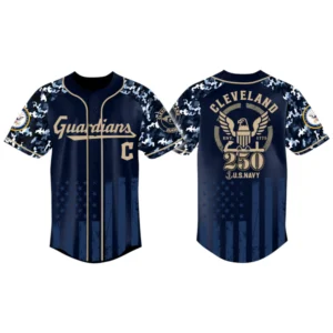 Cleveland Guardians x US Navy 250th Birthday 3D Baseball Jersey Limited 2026