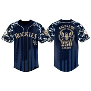 Colorado Rockies x US Navy 250th Birthday 3D Baseball Jersey Limited 2026