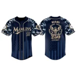 Miami Marlins x US Navy 250th Birthday 3D Baseball Jersey Limited 2026