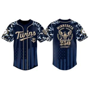 Minnesota Twins x US Navy 250th Birthday 3D Baseball Jersey Limited 2026