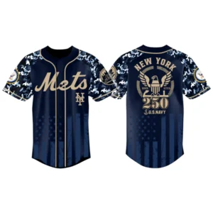 New York Mets x US Navy 250th Birthday 3D Baseball Jersey Limited 2026