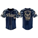 San Diego Padres x US Navy 250th Birthday 3D Baseball Jersey Limited 2026