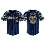 Seattle Mariners x US Navy 250th Birthday 3D Baseball Jersey Limited 2026