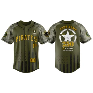 Pittsburgh Pirates x US Army 250th Birthday 3D Baseball Jersey Limited 2026 Custom Name & Number