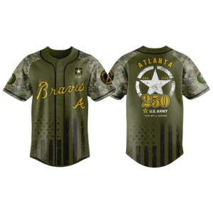 Atlanta Braves x US Army 250th Birthday 3D Baseball Jersey Limited 2026