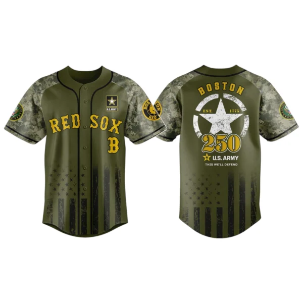 Boston Red Sox x US Army 250th Birthday 3D Baseball Jersey Limited 2026