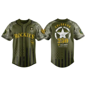 Colorado Rockies x US Army 250th Birthday 3D Baseball Jersey Limited 2026