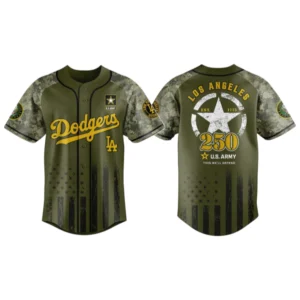 Los Angeles Dodgers x US Army 250th Birthday 3D Baseball Jersey Limited 2026