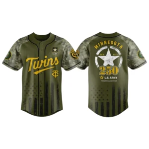 Minnesota Twins x US Army 250th Birthday 3D Baseball Jersey Limited 2026
