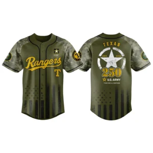 Texas Rangers x US Army 250th Birthday 3D Baseball Jersey Limited 2026