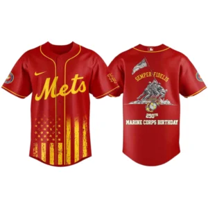 New York Mets x Marine Corps 250th Birthday Semper Fidelis 3D Baseball Jersey Limited 2026