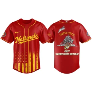 Washington Nationals x Marine Corps 250th Birthday Semper Fidelis 3D Baseball Jersey Limited 2026