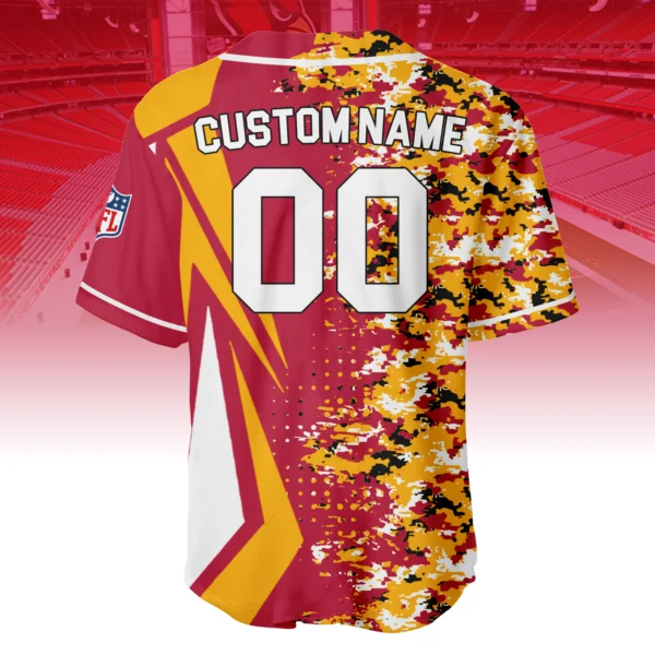 Arizona Cardinals 3D Baseball Jersey Custom Name & Number