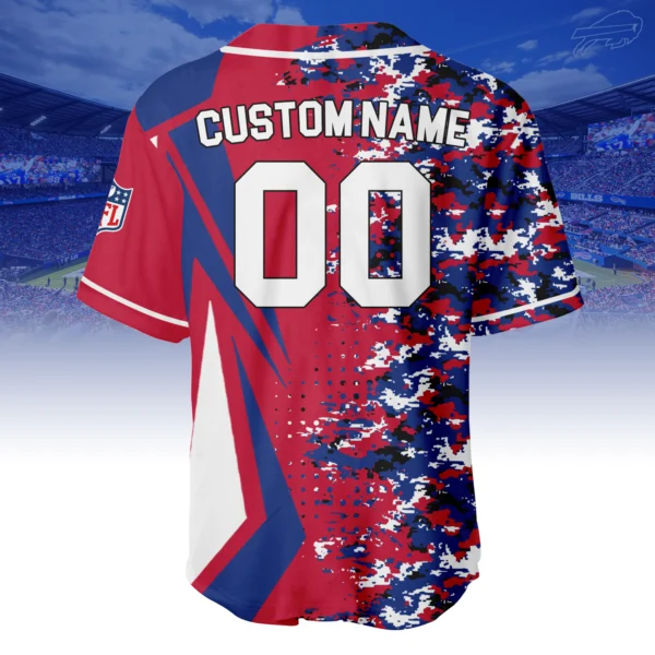 Buffalo Bills 3D Baseball Jersey Custom Name & Number