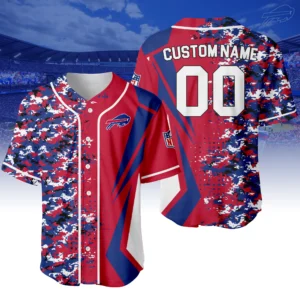 Buffalo Bills 3D Baseball Jersey Custom Name & Number