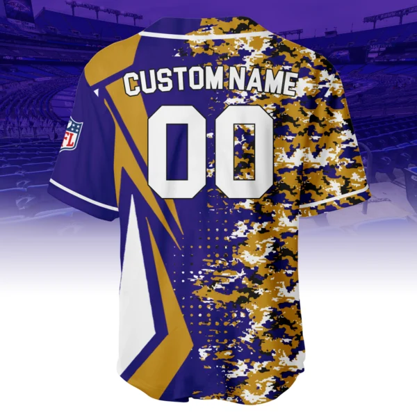 Baltimore Ravens 3D Baseball Jersey Custom Name & Number
