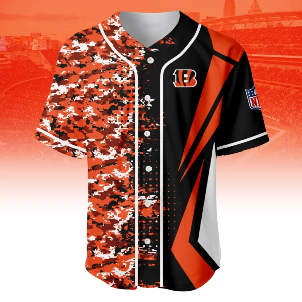 Cincinnati Bengals 3D Baseball Jersey Custom Name & Number