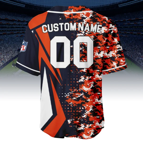 Chicago Bears 3D Baseball Jersey Custom Name & Number
