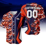 Denver Broncos 3D Baseball Jersey Custom Name & Number