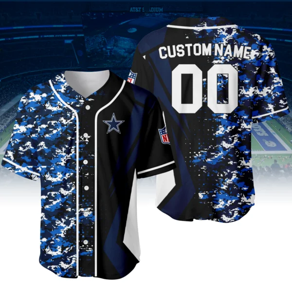 Dallas Cowboys 3D Baseball Jersey Custom Name & Number