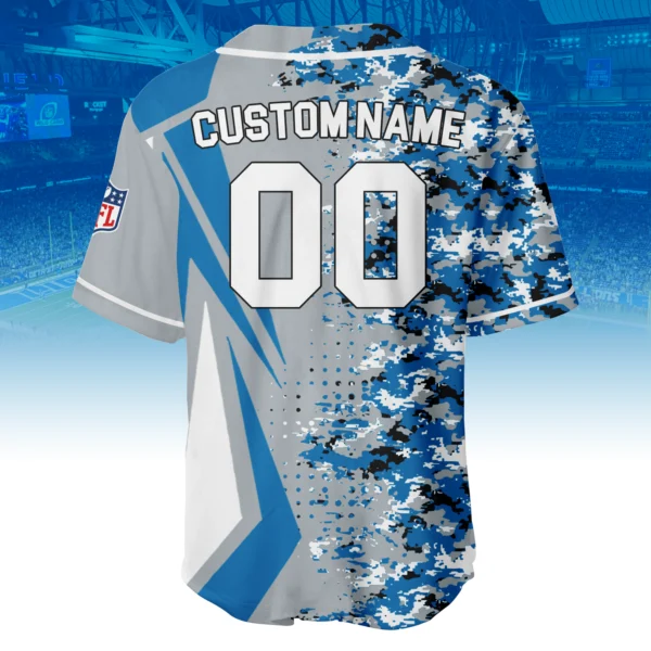 Detroit Lions 3D Baseball Jersey Custom Name & Number