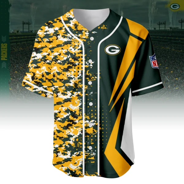 Green Bay Packers 3D Baseball Jersey Custom Name & Number