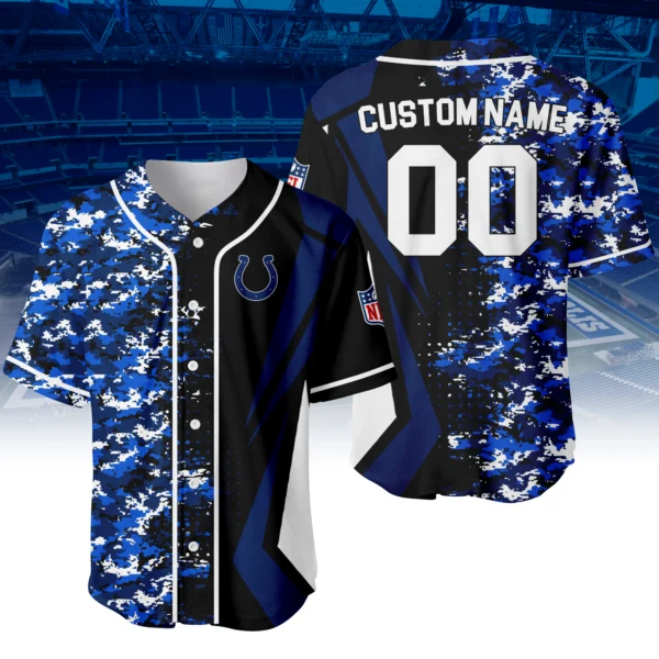 Indianapolis Colts 3D Baseball Jersey Custom Name & Number
