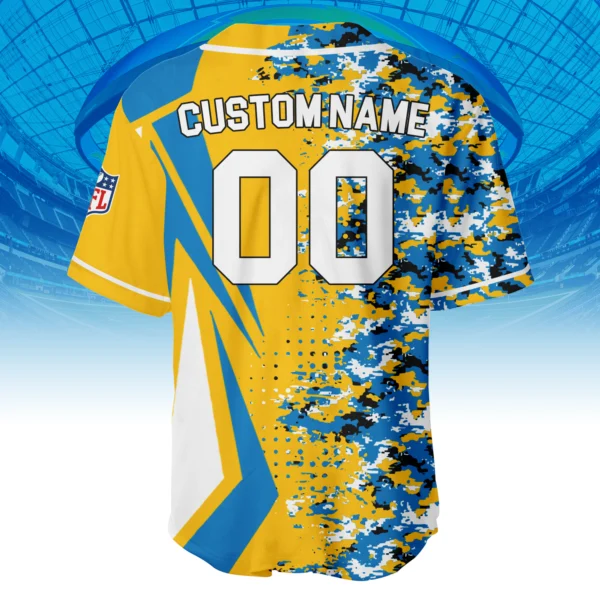 Los Angeles Chargers 3D Baseball Jersey Custom Name & Number