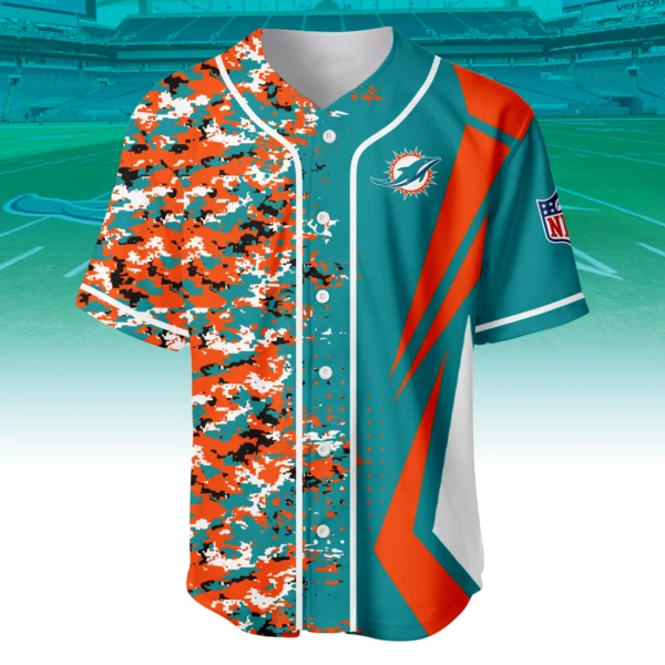 Miami Dolphins 3D Baseball Jersey Custom Name & Number