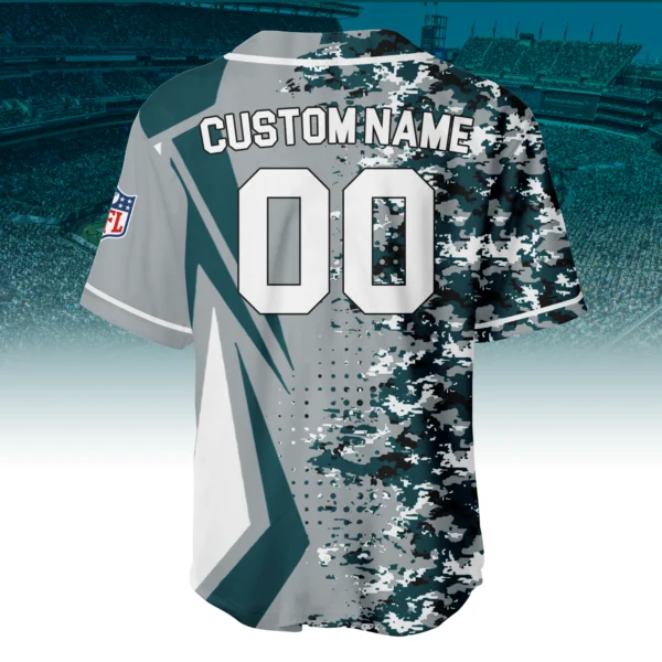 Philadelphia Eagles 3D Baseball Jersey Custom Name & Number