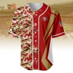 San Francisco 49ers 3D Baseball Jersey Custom Name & Number