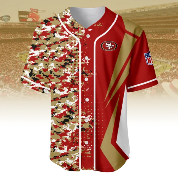 San Francisco 49ers 3D Baseball Jersey Custom Name & Number