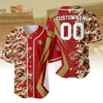 San Francisco 49ers 3D Baseball Jersey Custom Name & Number