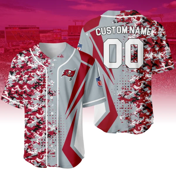 Tampa Bay Buccaneers 3D Baseball Jersey Custom Name & Number