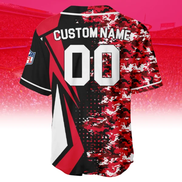 Kansas City Chiefs 3D Baseball Jersey Custom Name & Number