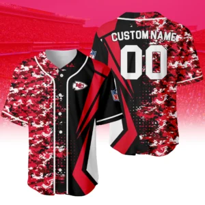 Kansas City Chiefs 3D Baseball Jersey Custom Name & Number