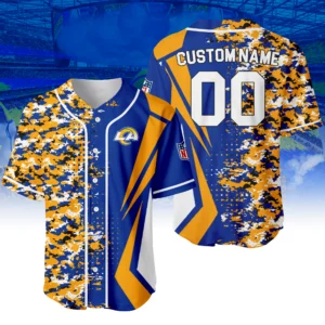 Los Angeles Rams 3D Baseball Jersey Custom Name & Number