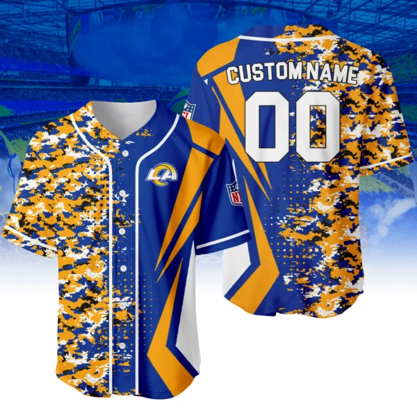 Los Angeles Rams 3D Baseball Jersey Custom Name & Number