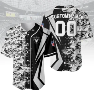 Las Vegas Raiders 3D Baseball Jersey Custom Name & Number