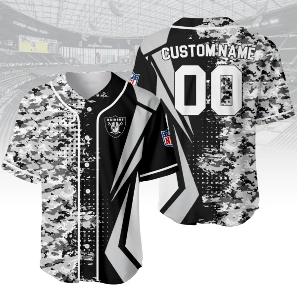 Las Vegas Raiders 3D Baseball Jersey Custom Name & Number