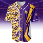 Minnesota Vikings 3D Baseball Jersey Custom Name & Number
