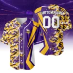 Minnesota Vikings 3D Baseball Jersey Custom Name & Number